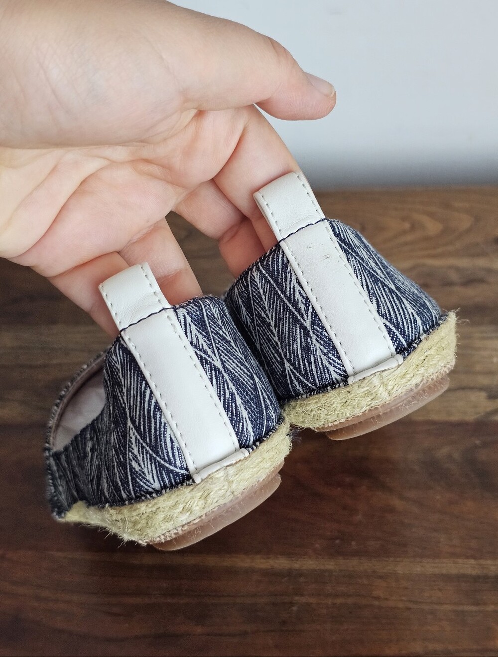 Clarks Clovelly Sun Espadrille Flats Women's 6.5M Blue White Chevron Print - Picture 7 of 10